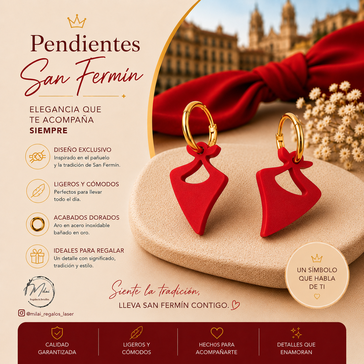 Pendiente Milallin Pañuelico