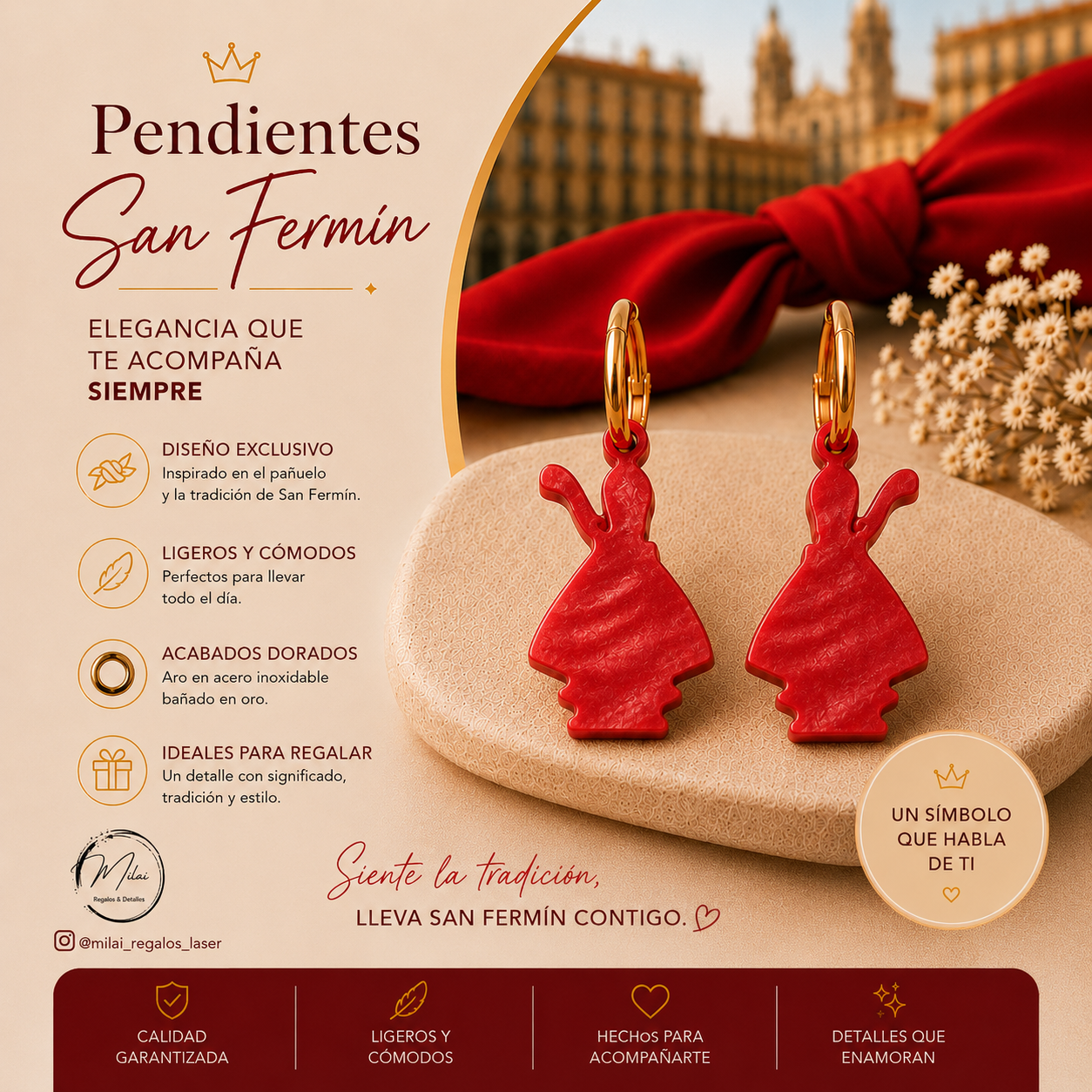 Pendiente Milallin Sanfermin