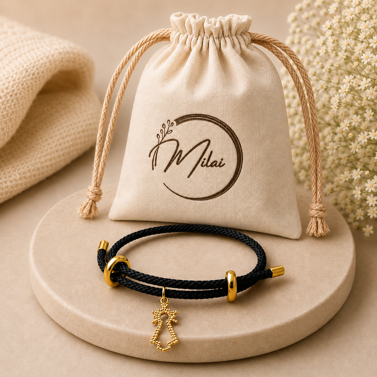 Pulsera Vigen del Pilar Negra