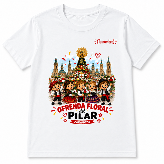Camiseta Ofrenda Floral Pilar