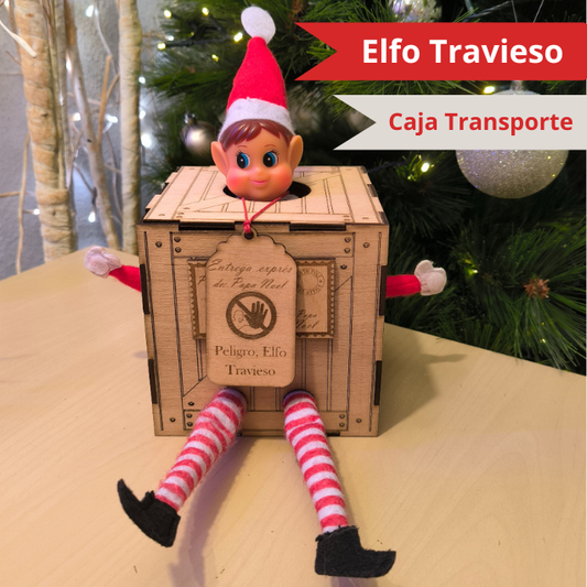 🧙♂️Elfo Atrapado Caja de Transporte Madera🧙♂️