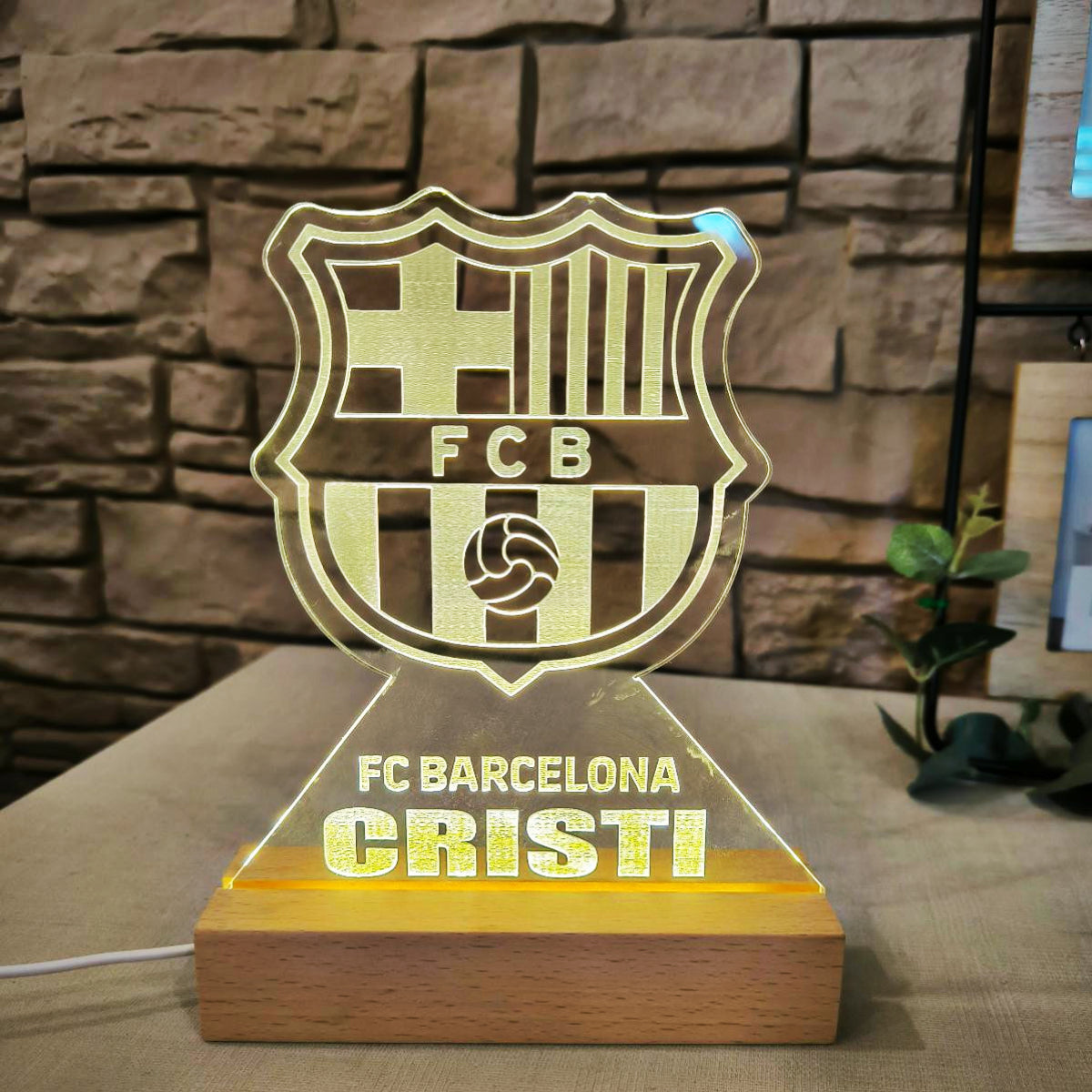 LAMPARA LED ESCUDO FUTBOL