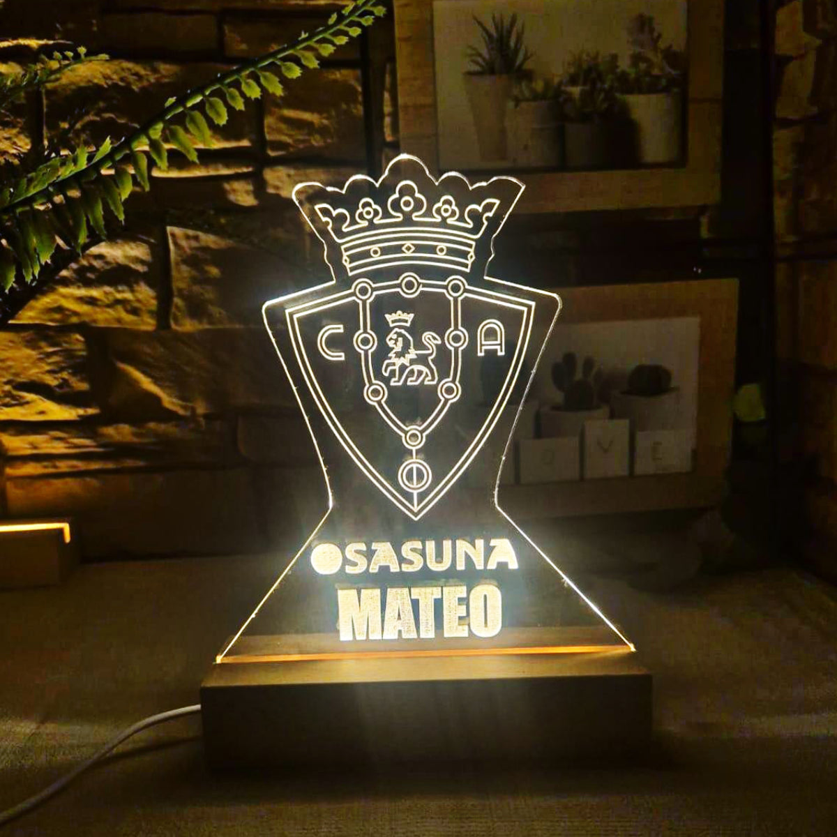 LAMPARA LED ESCUDO FUTBOL
