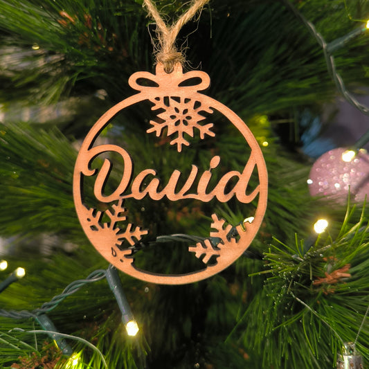 🎄Bola de Navidad Nieve Madera🎄