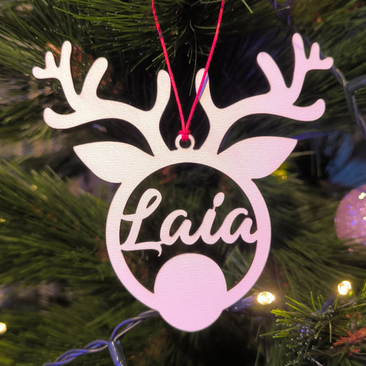 🎄Bola de Navidad Reno Blanca🎄