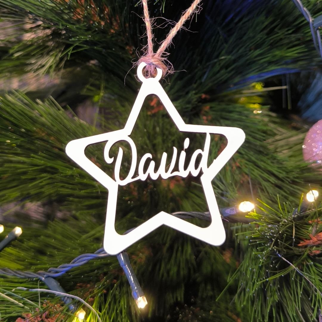 🎄Bola de Navidad Estrella Blanca🎄
