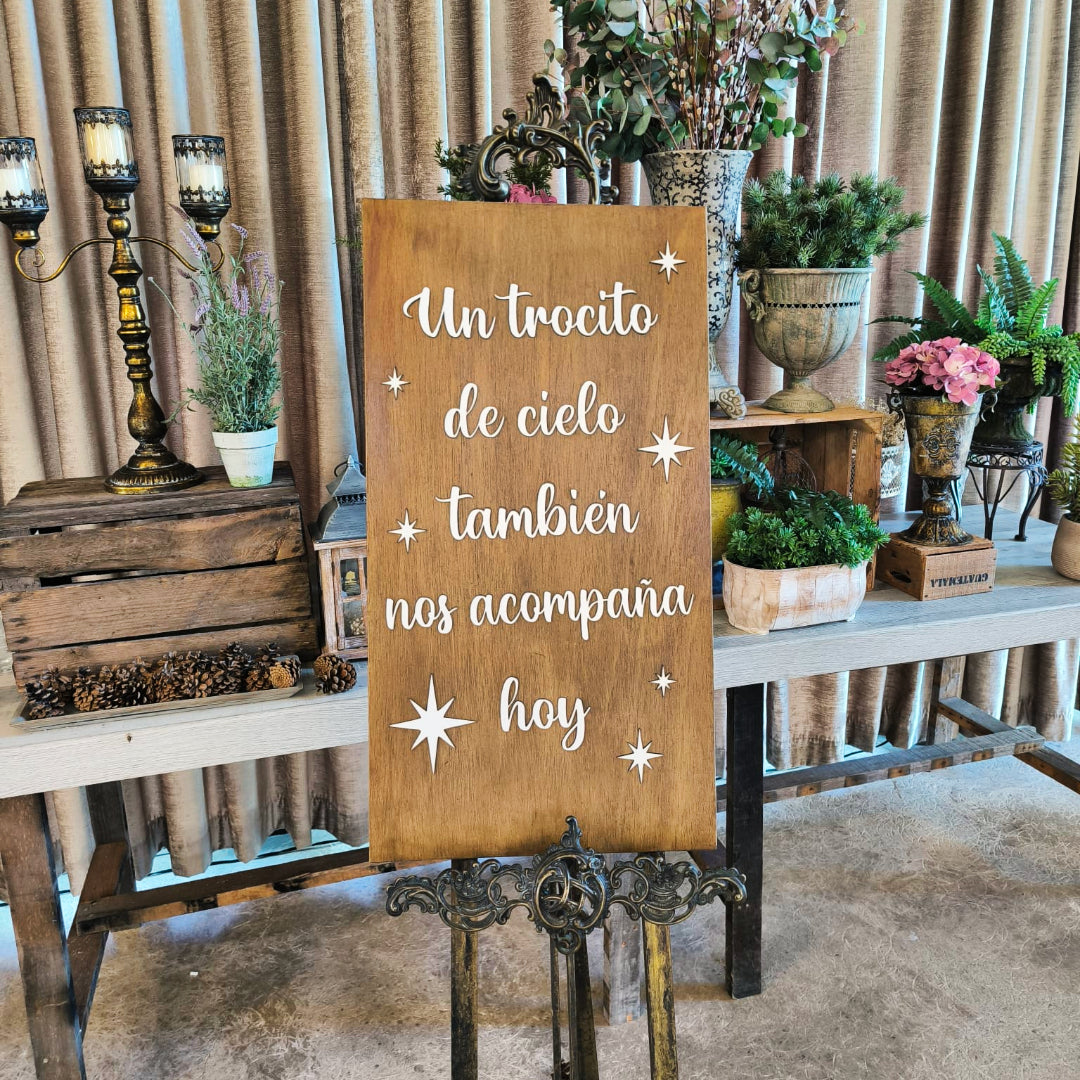 💒CARTEL DECORACION BODA (TROCITO DE CIELO)💒