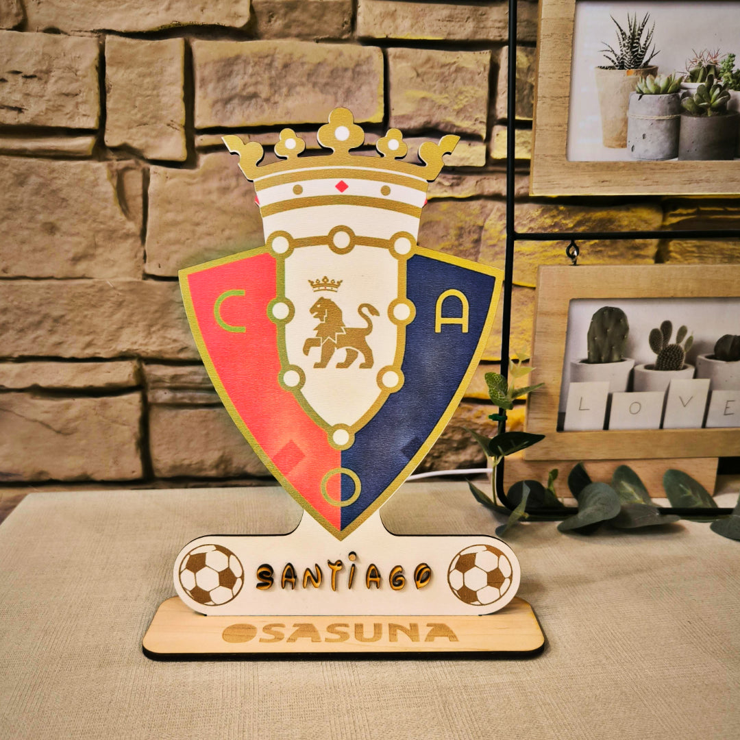 ESCUDO MADERA FUTBOL
