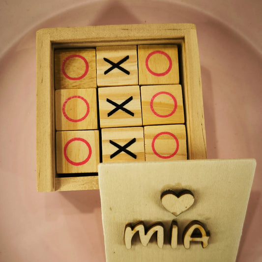Tres en Raya Personalizado de Madera 🎲