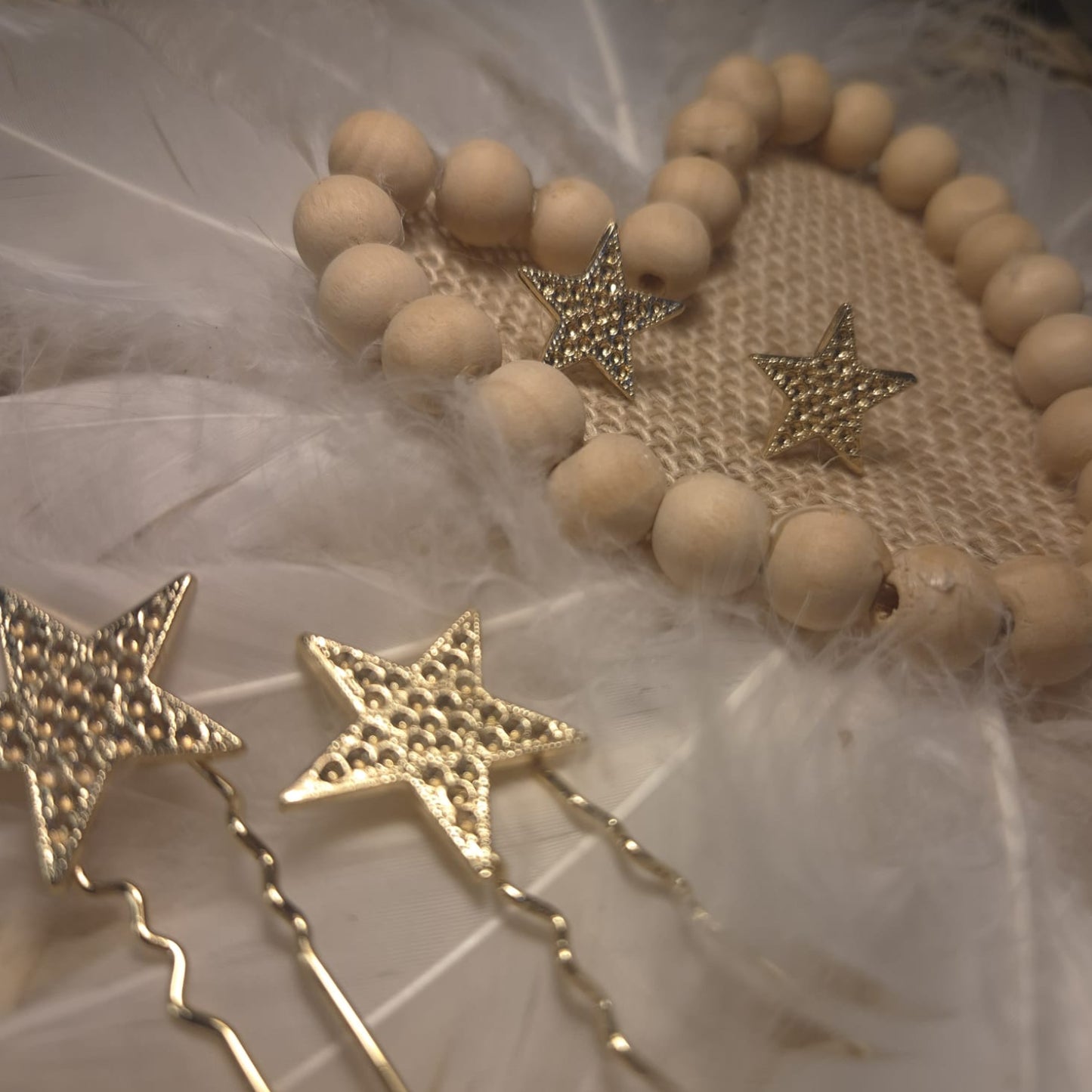 Peinas/Horquillas + Pendientes estrella