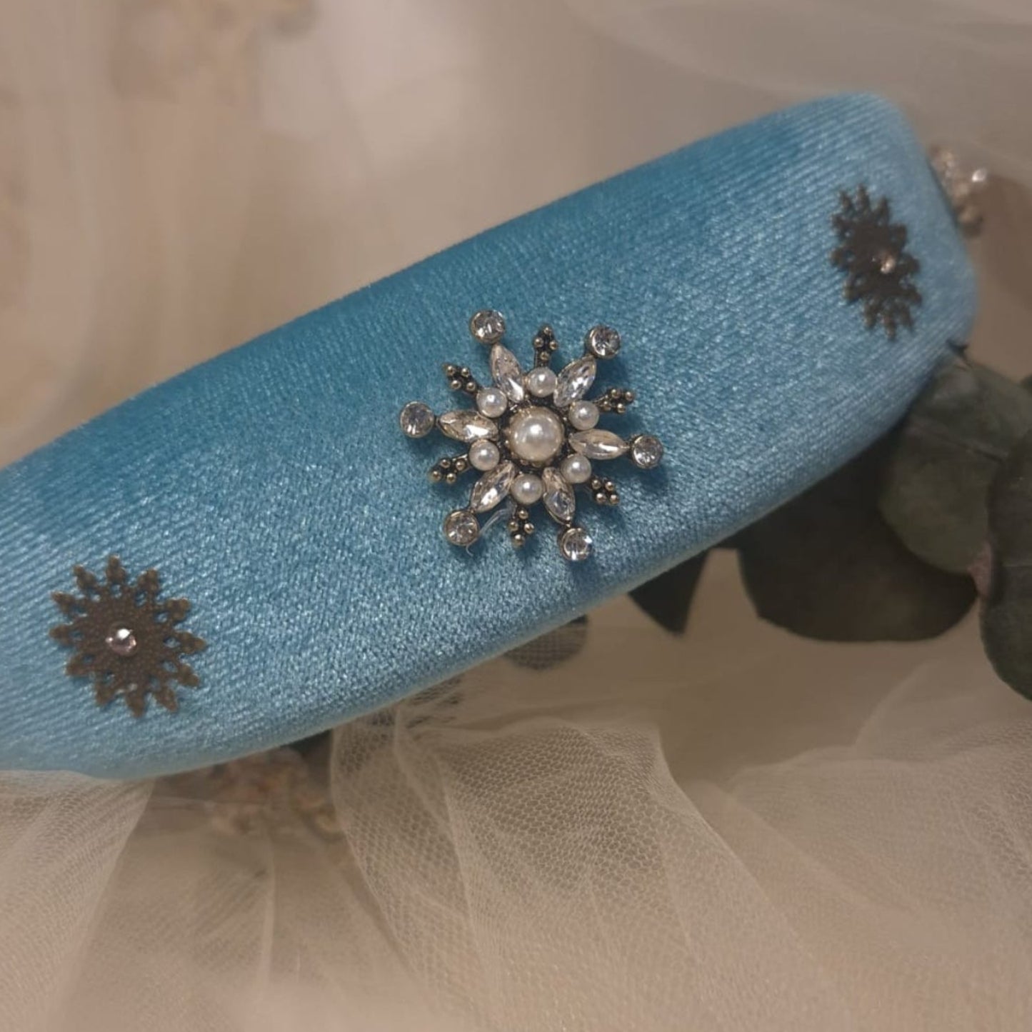 Diadema Terciopelo Azul
