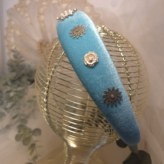 Diadema Terciopelo Azul
