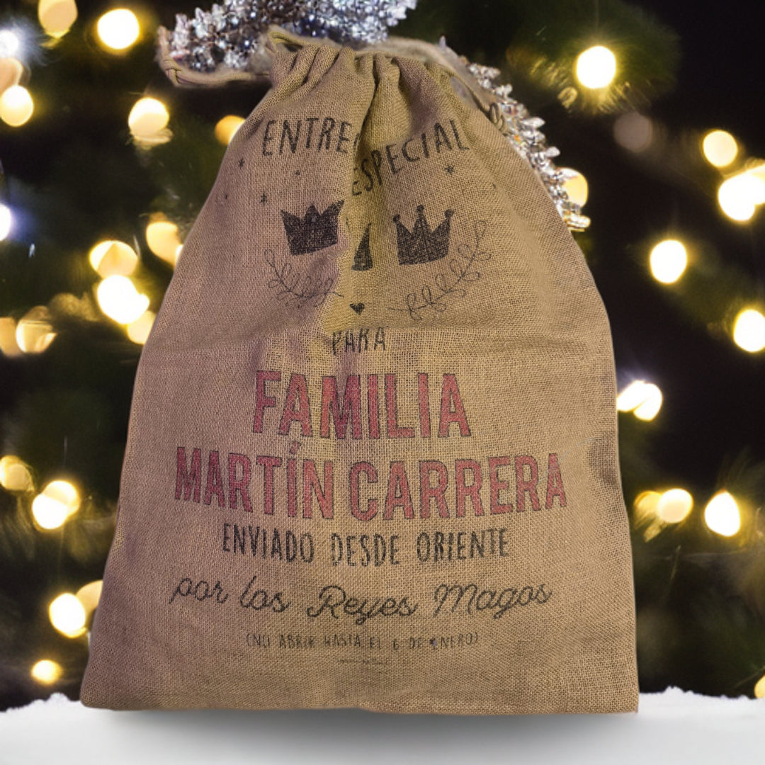 🎁👑 Saco Tradicional Rafia Reyes Magos 👑🎁