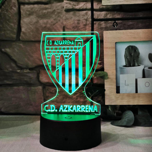 LAMPARA LED ESCUDO FUTBOL COLOR INFANTIL