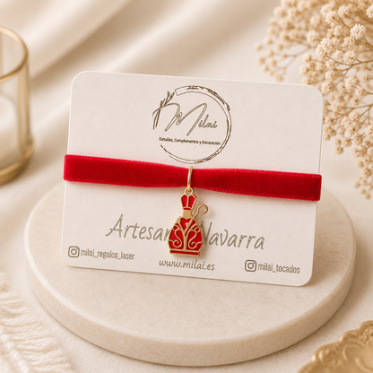 Pulsera San Fermín Terciopelo