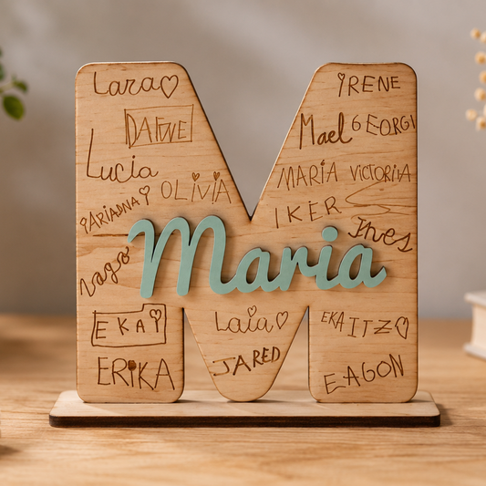 Letra Personalizada de Madera - Regalo Fin de Curso para Profesores 🎓