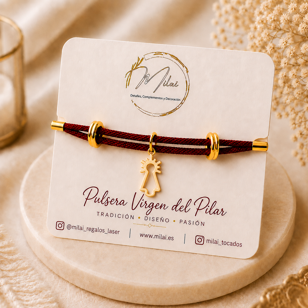 Pulsera Virgen del Pilar lisa