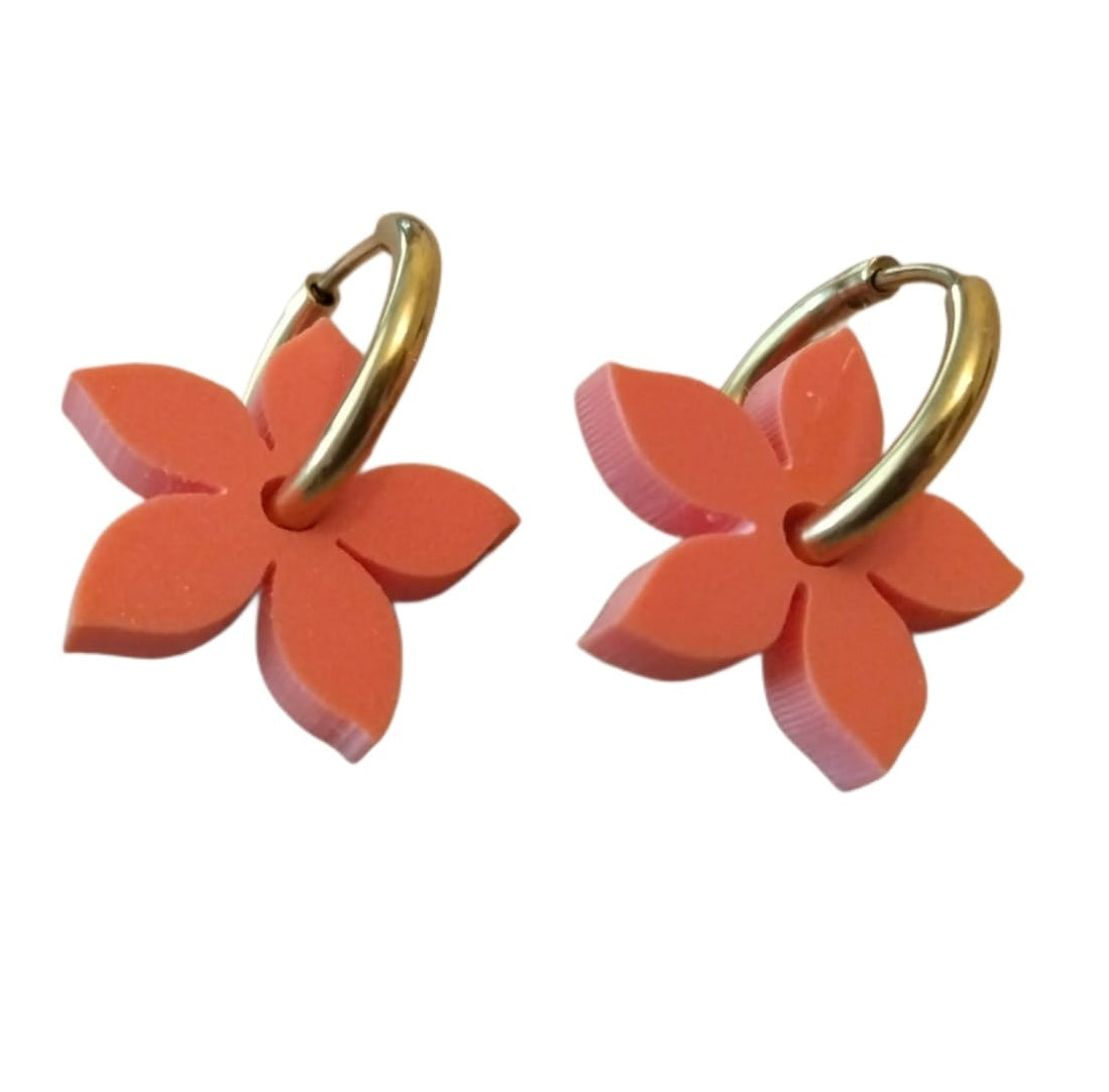 Aro dorado flor 5 puntas