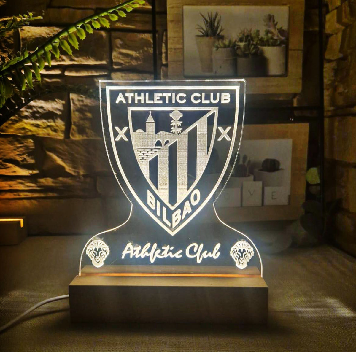 LAMPARA LED ESCUDO FUTBOL