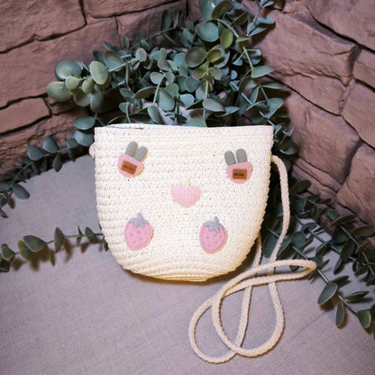 ✨ Bolso tejido con decoración 🌸