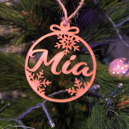🎄Bola de Navidad Nieve Madera🎄