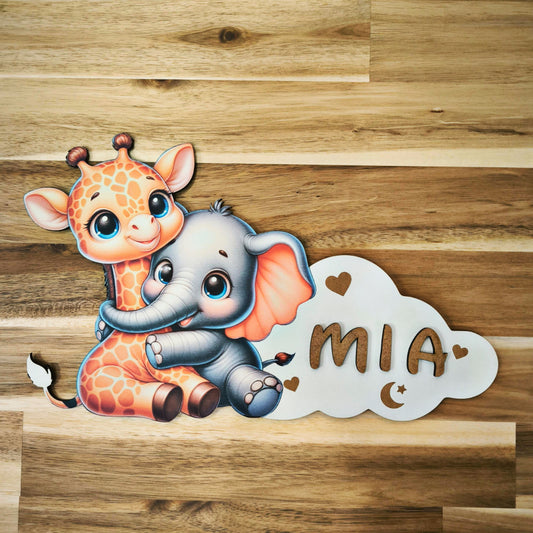 Letreros Girafa Elefante