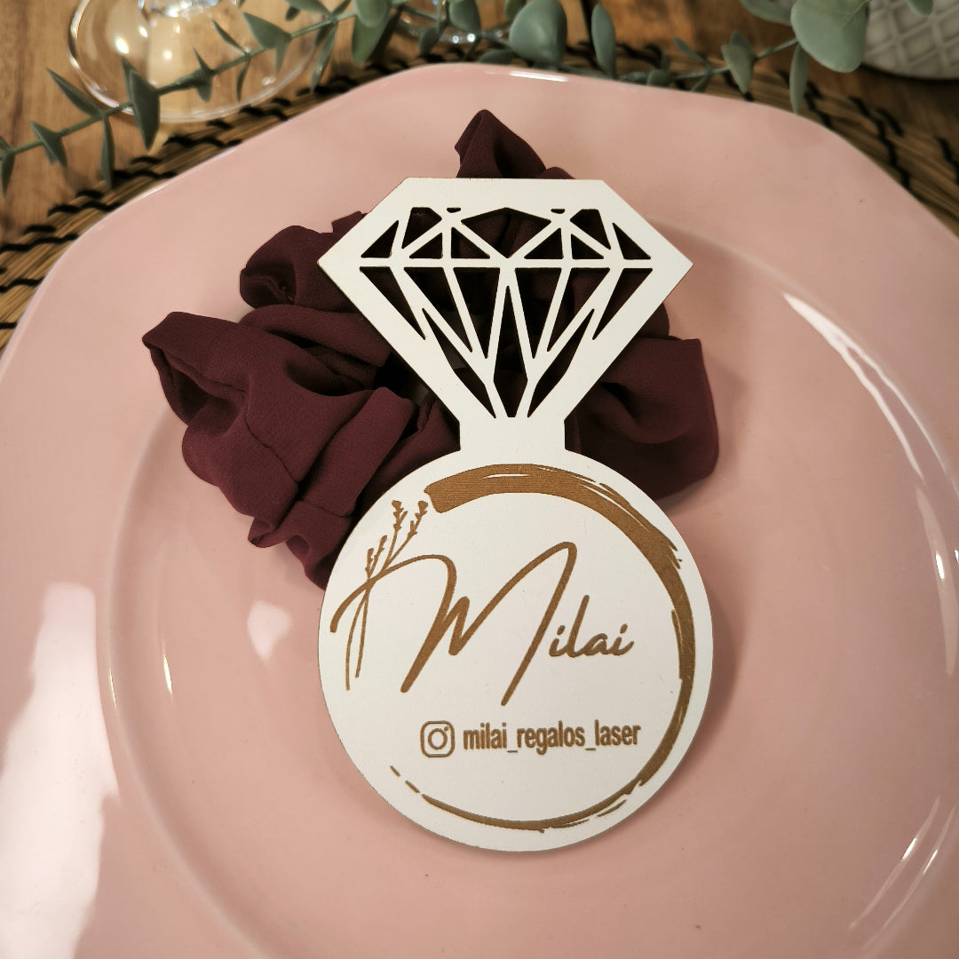 Coletero y Anillo de Madera 💍