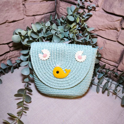 ✨ Bolso tejido con decoración 🌸